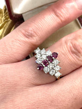 Load image into Gallery viewer, Stunning Ruby and Diamond Ring Set in 18ct Yellow Gold