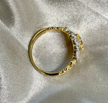 Load image into Gallery viewer, Certified Ruby and Diamond Cluster Ring Set in 18ct Yellow Gold