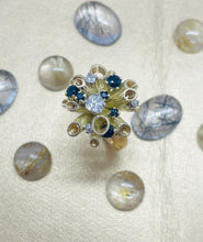 Load image into Gallery viewer, 1960’s Sapphire and Diamond Ring Set in 18ct Yellow Gold