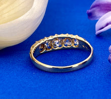Load image into Gallery viewer, Victorian 5 Stone Diamond Ring in 18ct Yellow Gold
