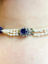 Load image into Gallery viewer, Exquisite Vintage Necklace Set in 9ct White Gold