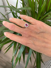 Load image into Gallery viewer, Ruby and Diamond Ring Set In Platinum