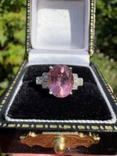Load image into Gallery viewer, Pink Tourmaline & Diamond Ring in Platinum