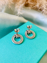 Load image into Gallery viewer, Pavé Set Circular Silver Earrings