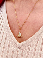 Load image into Gallery viewer, Diamond Sailboat Pendant in 18ct Yellow Gold