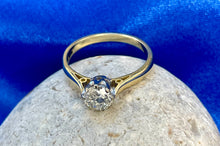 Load image into Gallery viewer, Solitaire Diamond Ring in 18ct Yellow Gold and Platinum