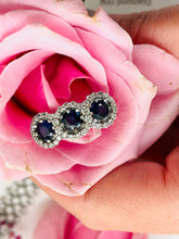 Load image into Gallery viewer, Sapphire & Diamond Trilogy Ring