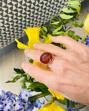 Load image into Gallery viewer, Carnelian Intaglio Ring in 18ct Yellow Gold