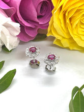 Load image into Gallery viewer, Beautiful Ruby and Diamond Studs