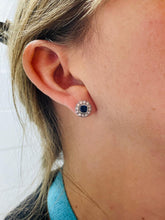 Load image into Gallery viewer, Sumptuous Sapphire & Diamond Stud Earrings