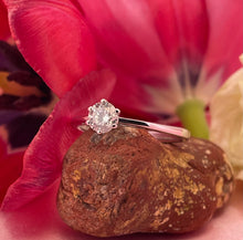 Load image into Gallery viewer, Solitaire Diamond Ring in 18ct White Gold