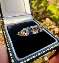 Load image into Gallery viewer, Edwardian Rose Cut Diamond and Sapphire Ring