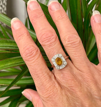Load image into Gallery viewer, Yellow Sapphire and Diamond Ring Set in Platinum