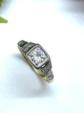 Load image into Gallery viewer, Diamond Solitaire Ring Set in 18ct Yellow Gold