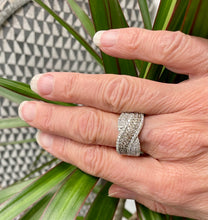 Load image into Gallery viewer, Champagne and White Diamond Ring in 14ct White Gold