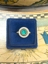 Load image into Gallery viewer, Emerald and Diamond Ring Set in 18ct Yellow Gold