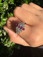 Load image into Gallery viewer, Original Art Deco Ruby & Diamond Ring in 18ct White & Yellow Gold