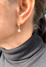 Load image into Gallery viewer, Rose Cut Diamond Dangle Earrings in 18ct Yellow Gold