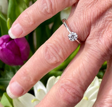 Load image into Gallery viewer, Solitaire Diamond Ring in 18ct White Gold