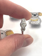Load image into Gallery viewer, Old Cut Diamond Trilogy Ring Set in platinum