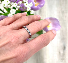 Load image into Gallery viewer, Full Eternity Ring with Blue Sapphires and Diamonds in Platinum