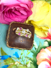 Load image into Gallery viewer, Pink Sapphire and Diamond Bubble Ring Set in 18ct Yellow Gold