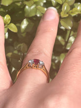 Load image into Gallery viewer, Ruby and Diamond Ring Set in 18ct Yellow Gold