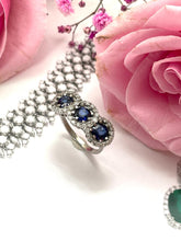 Load image into Gallery viewer, Sapphire & Diamond Trilogy Ring