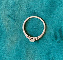 Load image into Gallery viewer, Emerald and Tapered Baguette Cut Diamond Ring in Platinum