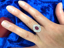 Load image into Gallery viewer, Ruby and Diamond Ring Set in 18ct White Gold