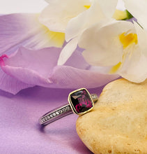 Load image into Gallery viewer, Incredible Garnet and Diamond Ring in 18ct Yellow Gold and White Gold