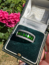 Load image into Gallery viewer, Platinum Green Tourmaline & Diamond Statement Ring