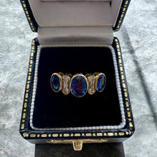 Load image into Gallery viewer, Ceylon Sapphire Trilogy Ring