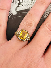 Load image into Gallery viewer, Yellow Sapphire and Diamond Ring