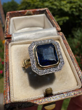Load image into Gallery viewer, Sapphire and Diamond Ring in 18ct Yellow Gold