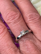 Load image into Gallery viewer, Solitaire Diamond Ring in 9ct White Gold
