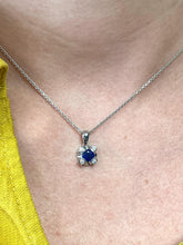 Load image into Gallery viewer, Sapphire and Diamond Preloved Pendant