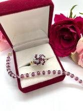 Load image into Gallery viewer, Ruby and Diamond Cluster Ring