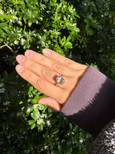 Load image into Gallery viewer, Aquamarine & Diamond Ring in 18ct Yellow Gold and Platinum