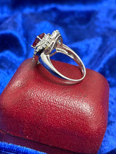 Load image into Gallery viewer, Ruby and Diamond Ring Set in 18ct White Gold