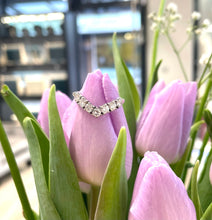 Load image into Gallery viewer, Wishbone Diamond Ring in 18ct White Gold