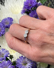 Load image into Gallery viewer, Old Cut Diamond 2 Stone Ring in 18ct Yellow Gold and Platinum