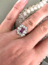 Load image into Gallery viewer, Beautiful Pink Sapphire & Diamond Ring in Platinum