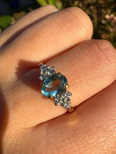 Load image into Gallery viewer, Aquamarine and Diamond Ring