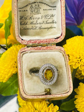 Load image into Gallery viewer, Yellow Sapphire and Diamond Ring Set in Platinum