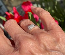 Load image into Gallery viewer, Diamond Cluster Ring in 18ct White Gold