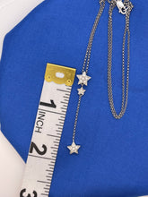 Load image into Gallery viewer, Triple Star Diamond Pendant in 18ct White Gold with 18ct White Gold Chain