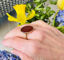 Load image into Gallery viewer, Carnelian Intaglio Ring in 18ct Yellow Gold