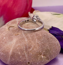 Load image into Gallery viewer, Solitaire Diamond Ring in 18ct White Gold