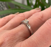 Load image into Gallery viewer, Solitaire Diamond Ring in 9ct White Gold